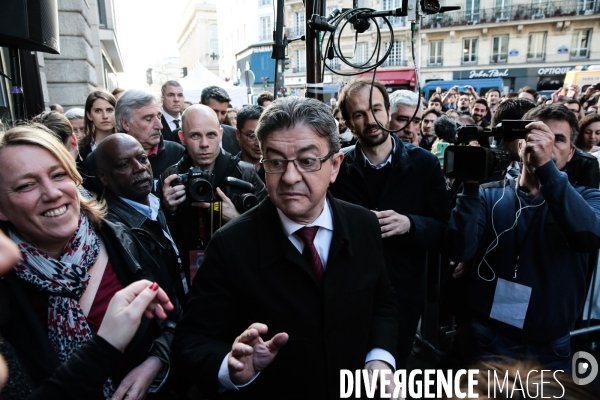 Jean luc melenchon - soir¢e ¢lectorale au belushi s- 1er tour de la presidentielle