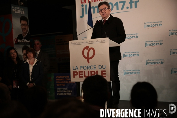 Jean luc melenchon - soir¢e ¢lectorale au belushi s- 1er tour de la presidentielle