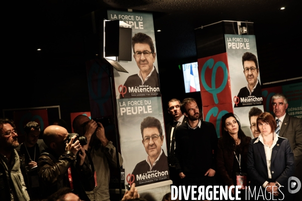 Jean luc melenchon - soir¢e ¢lectorale au belushi s- 1er tour de la presidentielle