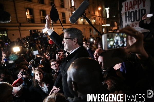 Jean luc melenchon - soir¢e ¢lectorale au belushi s- 1er tour de la presidentielle