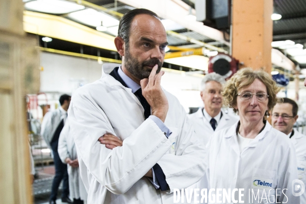 Edouard PHILIPPE et Muriel PENICAUD visitent l usine TELMA.