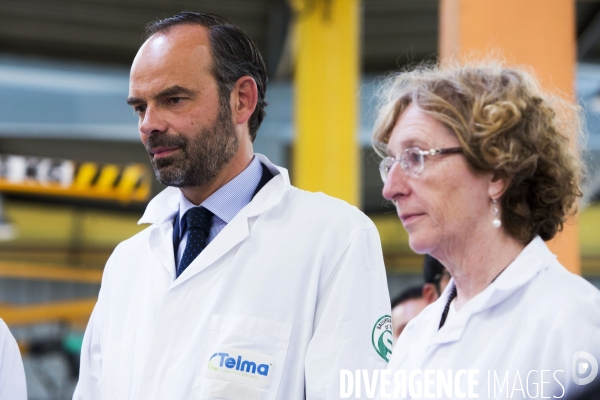 Edouard PHILIPPE et Muriel PENICAUD visitent l usine TELMA.