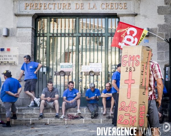 Blocage de l usine GM&S de La Souterraine - 14.06.2017