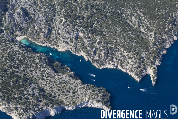 Vue aérienne des Calanques, Cassis, La Ciotat