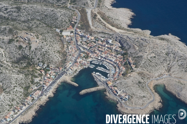 Vue aérienne des Calanques, Cassis, La Ciotat