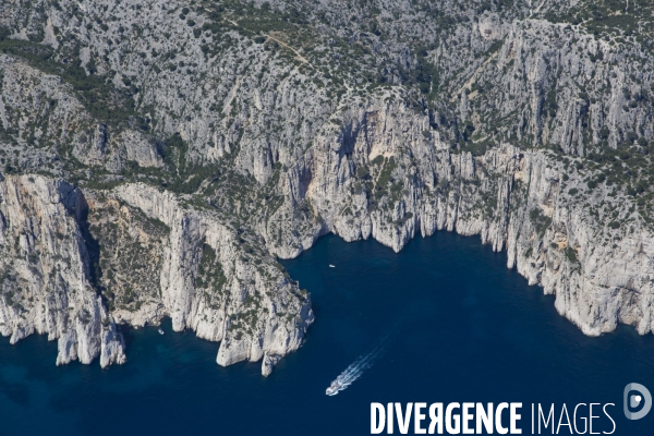 Vue aérienne des Calanques, Cassis, La Ciotat