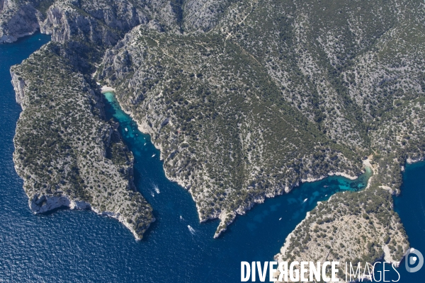 Vue aérienne des Calanques, Cassis, La Ciotat