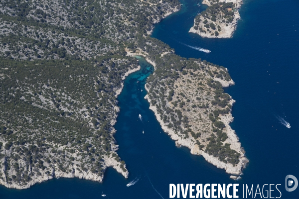 Vue aérienne des Calanques, Cassis, La Ciotat