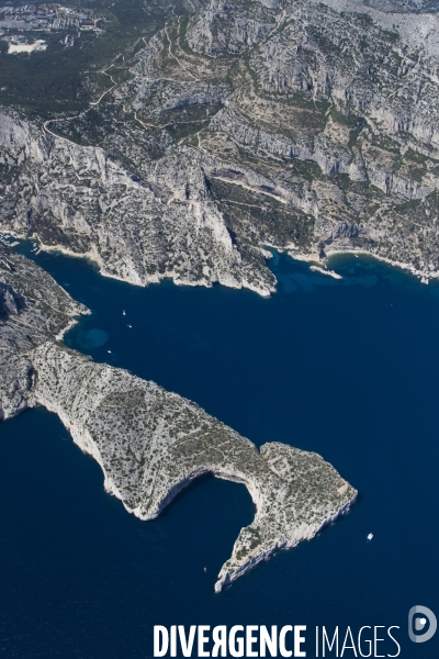 Vue aérienne des Calanques, Cassis, La Ciotat
