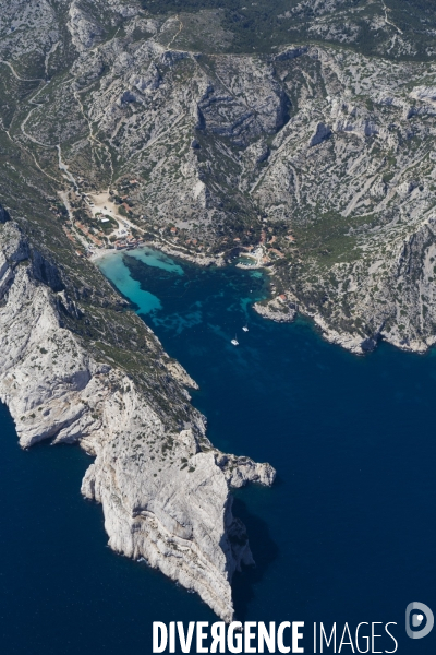 Vue aérienne des Calanques, Cassis, La Ciotat