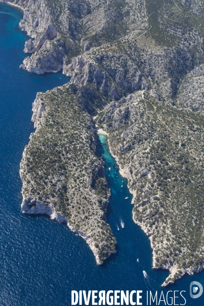 Vue aérienne des Calanques, Cassis, La Ciotat