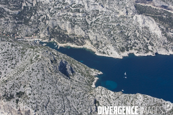 Vue aérienne des Calanques, Cassis, La Ciotat