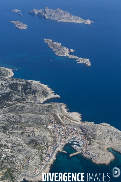 Vue aérienne des Calanques, Cassis, La Ciotat