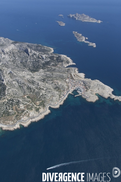Vue aérienne des Calanques, Cassis, La Ciotat