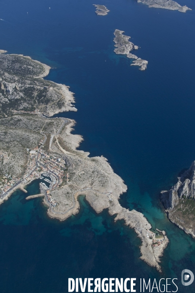 Vue aérienne des Calanques, Cassis, La Ciotat