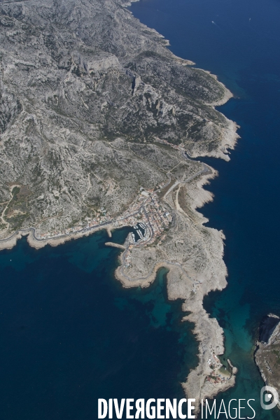 Vue aérienne des Calanques, Cassis, La Ciotat