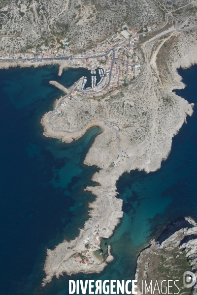 Vue aérienne des Calanques, Cassis, La Ciotat