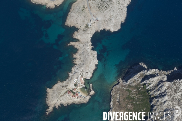 Vue aérienne des Calanques, Cassis, La Ciotat