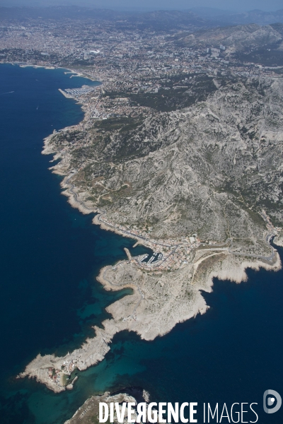 Vue aérienne des Calanques, Cassis, La Ciotat