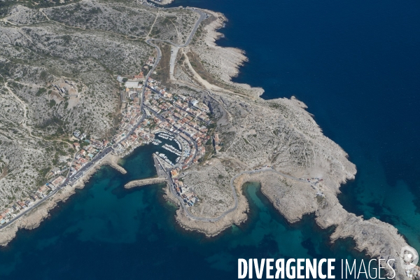 Vue aérienne des Calanques, Cassis, La Ciotat