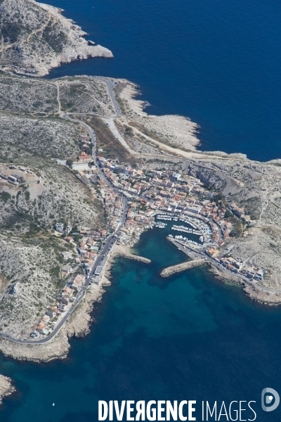 Vue aérienne des Calanques, Cassis, La Ciotat