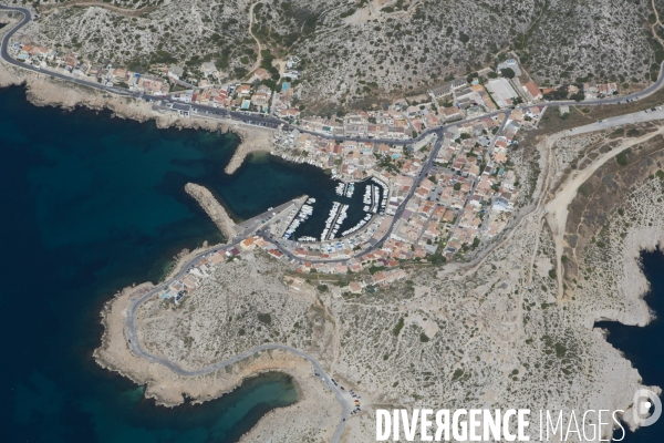 Vue aérienne des Calanques, Cassis, La Ciotat