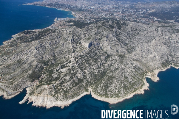 Vue aérienne des Calanques, Cassis, La Ciotat