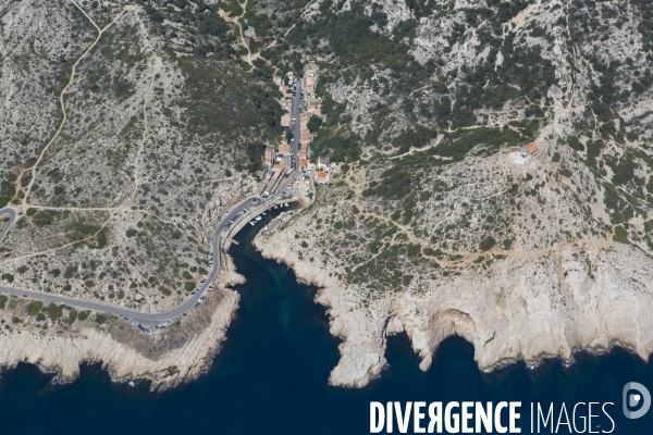 Vue aérienne des Calanques, Cassis, La Ciotat