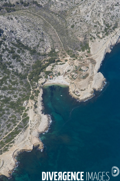 Vue aérienne des Calanques, Cassis, La Ciotat