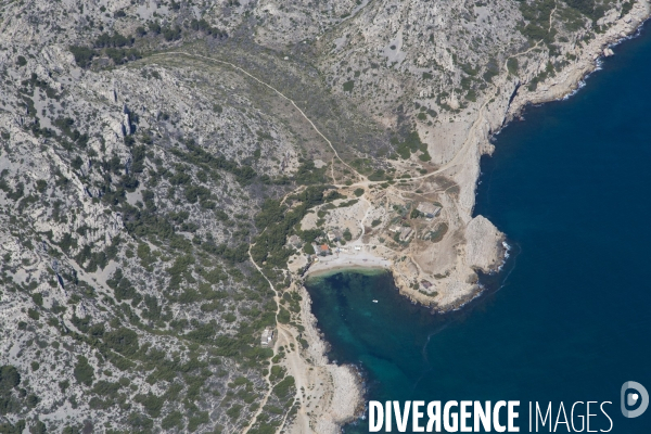 Vue aérienne des Calanques, Cassis, La Ciotat
