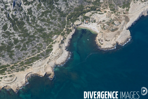 Vue aérienne des Calanques, Cassis, La Ciotat