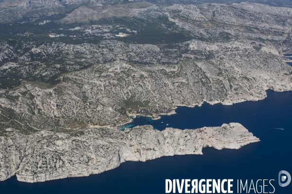 Vue aérienne des Calanques, Cassis, La Ciotat