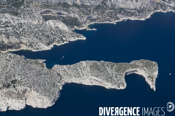 Vue aérienne des Calanques, Cassis, La Ciotat