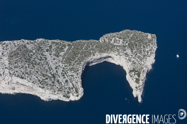 Vue aérienne des Calanques, Cassis, La Ciotat