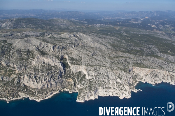 Vue aérienne des Calanques, Cassis, La Ciotat