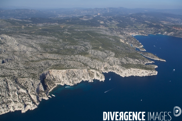 Vue aérienne des Calanques, Cassis, La Ciotat