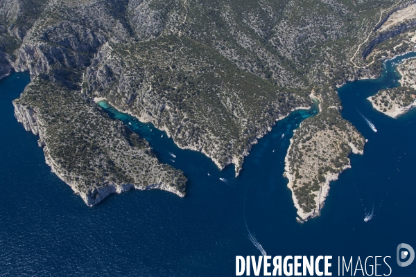 Vue aérienne des Calanques, Cassis, La Ciotat