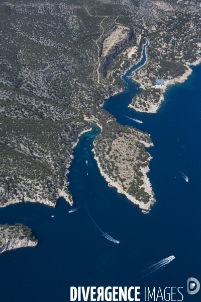 Vue aérienne des Calanques, Cassis, La Ciotat
