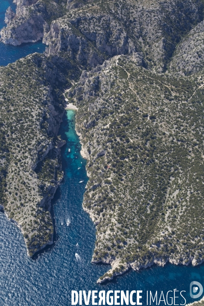 Vue aérienne des Calanques, Cassis, La Ciotat