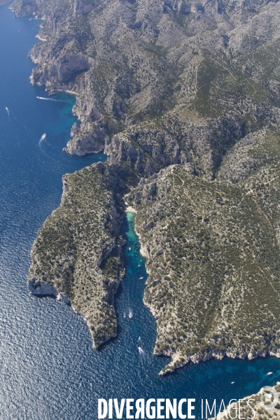 Vue aérienne des Calanques, Cassis, La Ciotat