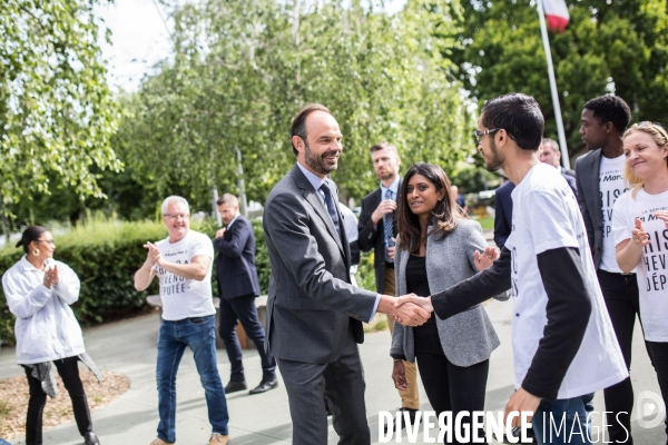 Législatives 2017 : Edouard Philippe en visite de soutien à Prisca Thevenot