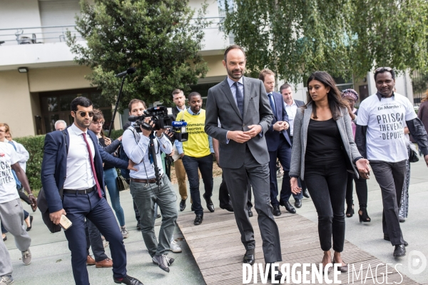 Législatives 2017 : Edouard Philippe en visite de soutien à Prisca Thevenot