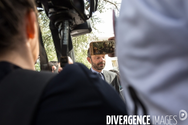 Législatives 2017 : Edouard Philippe en visite de soutien à Prisca Thevenot
