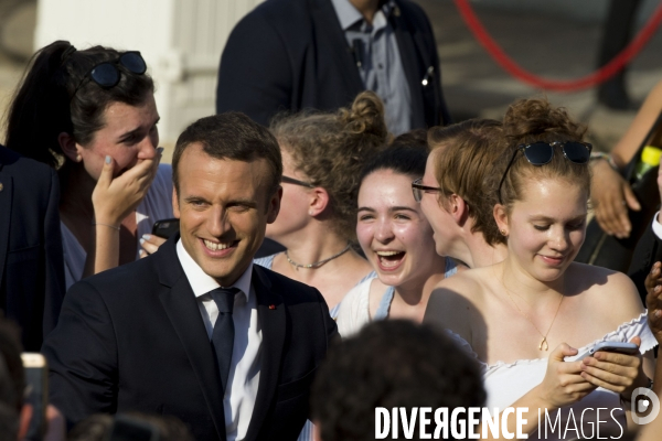 Emmanuel Macron et son épouse Brigitte à l occasion de la fête de la musique à l Elysée.