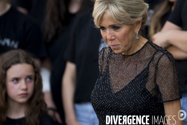 Emmanuel Macron et son épouse Brigitte à l occasion de la fête de la musique à l Elysée.