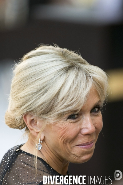 Emmanuel Macron et son épouse Brigitte à l occasion de la fête de la musique à l Elysée.
