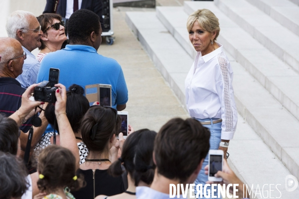 Emmanuel Macron et son épouse Brigitte à l occasion de la fête de la musique à l Elysée.