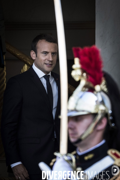Elysee, Macron-Santos