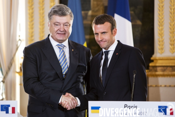 Petro POROCHENCKO, Président d Ukraine à l Elysée.