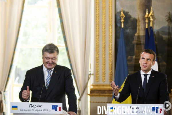 Petro POROCHENCKO, Président d Ukraine à l Elysée.